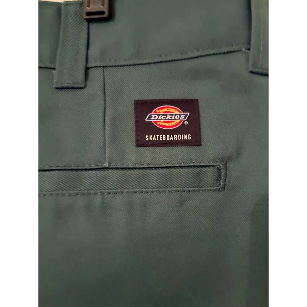 NWT Dickies Skateboarding Regular Fit Twill Pants 36x34 Green Workwear Chino Ska - Picture 8 of 8